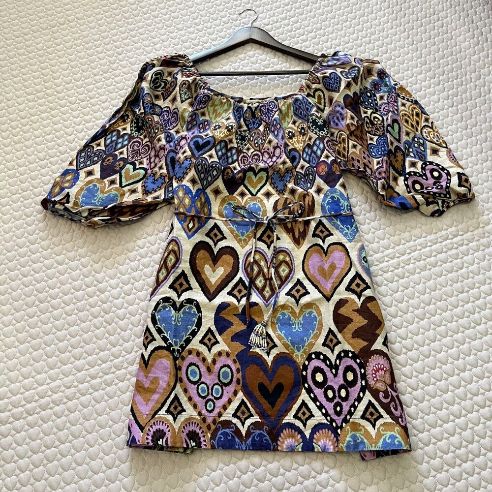 FARM Rio Multicolor Heart Print Mini Dress - Picture 4 of 16